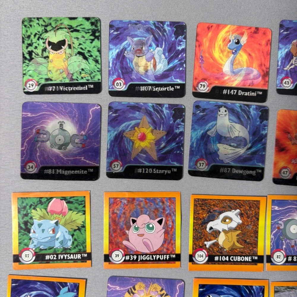 Vintage 1999 Pokemon Artbox Series 1 Sticker Lot Eevee Vaporeon Lenticular 31pc